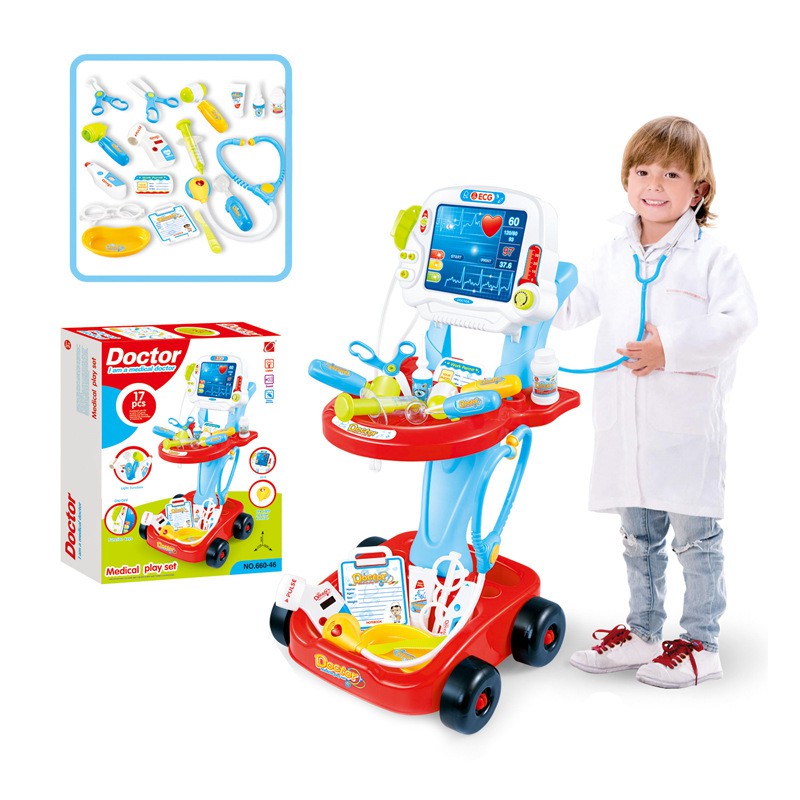 Bộ đồ chơi tập làm bác sĩ 17 chi tiết, bộ đồ chơi nhập vai bác sĩ khám bệnh dành cho trẻ từ 3 tuổi trở lên - Gutykids