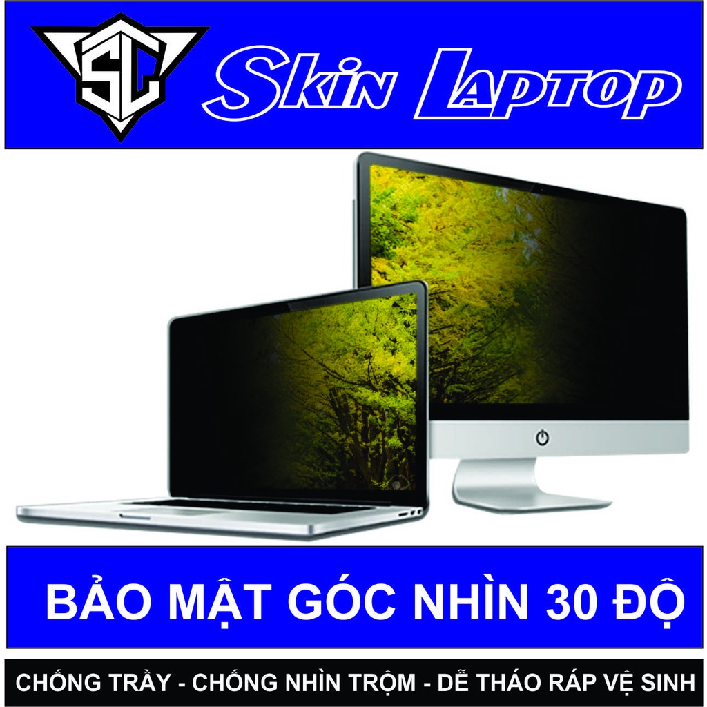 Miếng che chống nhìn trộm, bảo mật , chống nhìn lén laptop - macbook dễ lắp đặt, tháo vệ sinh , chống trầy màn hình