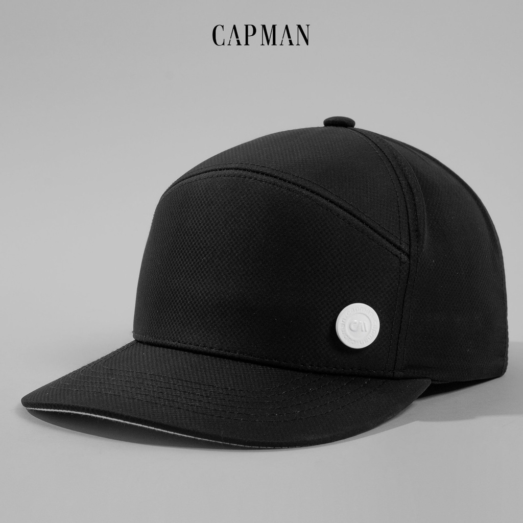 Mũ snapback CAPMAN phong cách hiphop CM15 màu đen trơn