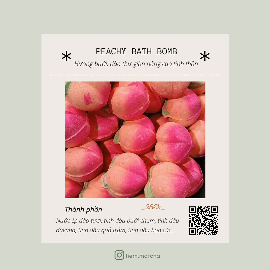 Bath Bomb - Peachy - viên thả bồn tắm từ hãng mỹ phẩm thiên nhiên Lush