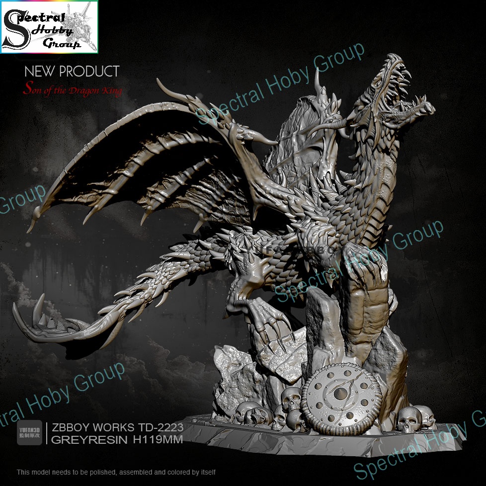 Mô hình nhựa Resin 119mm Ryuko-no-Ming Son Dragon King TD2223