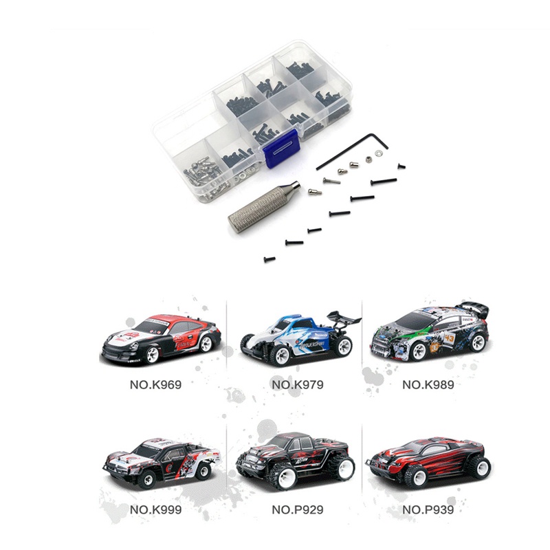 Bộ Ốc Vít Đầu Bi Xoay Kèm Hộp Đựng Cho Wltoys 284131 Phụ Kiện Cho Xe Hơi Điều Khiển Từ Xa K969 K979 K989 K999 P929 1 / 28