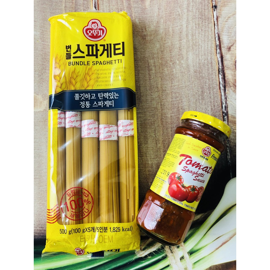 COMBO 500G MÌ SPAGHETTI + 1 HŨ TƯƠNG CÀ NẤU MÌ Ý SPAGHETTY 220G