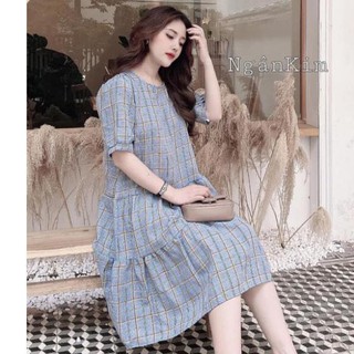Váy bầu cao cấp💕chất lụa Nhật siêu đẹp, sang chảnh vô cùng💕free size 43~68kg