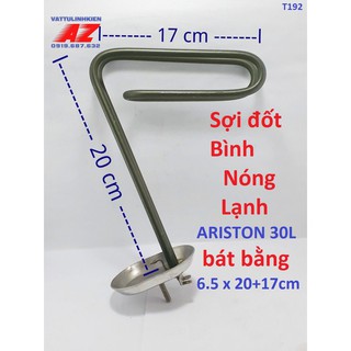 Ruột đốt Bình nước nóng ARISTON 30L bát phẳng bầu dục 6.5cm x 20cm+17cm