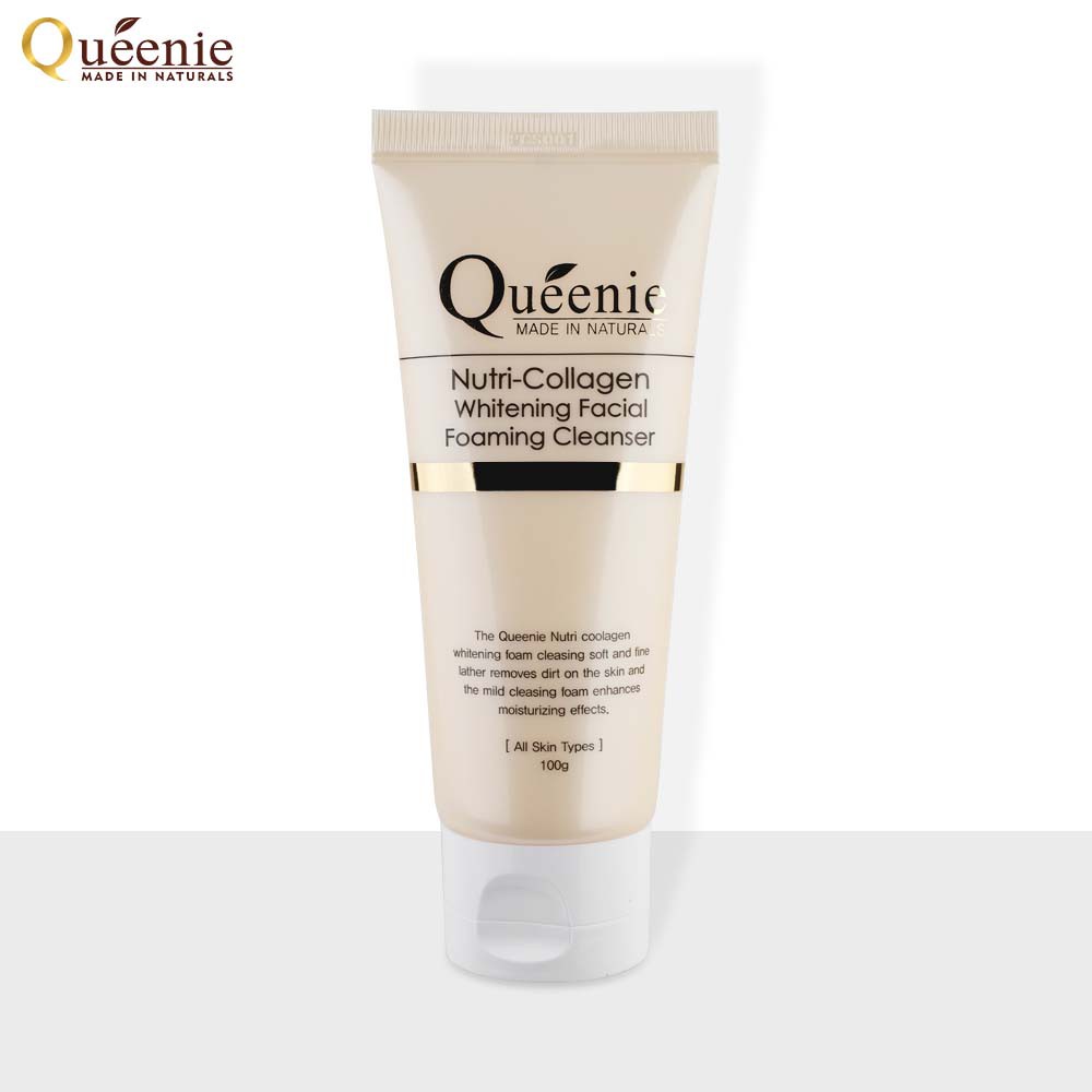 Sữa rửa mặt Collagen Queenie sạch sâu, dưỡng da trắng hồng rạng rỡ 100ml - Mỹ Phẩm Hàn Quốc