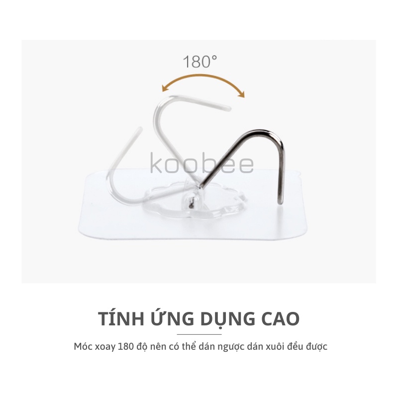 Móc Dán Tường Đa Năng Chịu Lực Chống Ẩm - Móc Treo Đồ Dán Tường KooBee (DC05)