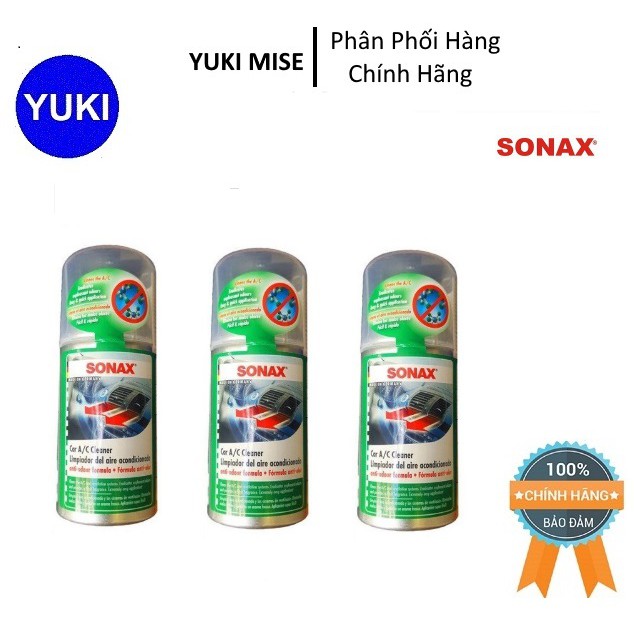 Xịt Diệt Khuẩn Dạng Hơi Tự Động Làm Sạch Khử Mùi SONAX AC Cleaner 323100 YUKI MISE Phân Phối Chính Hãng💯