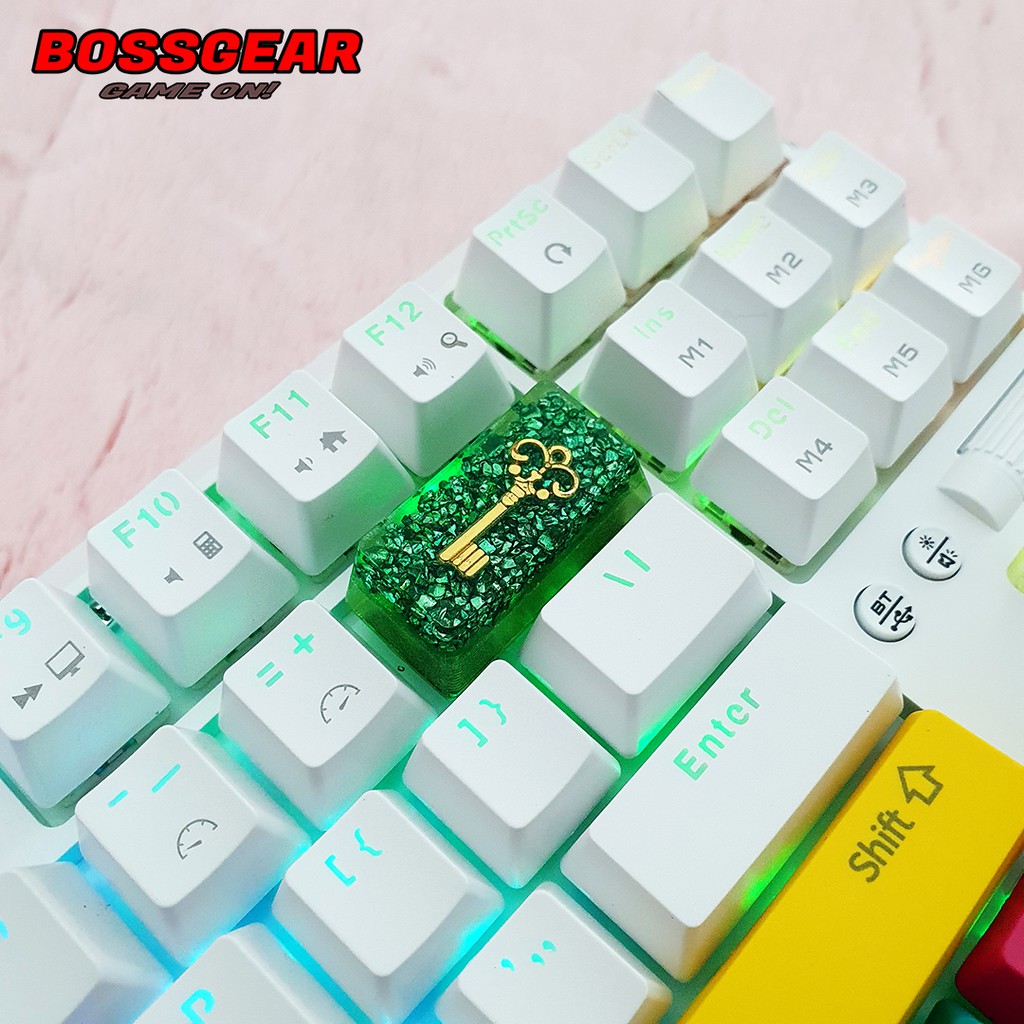 Keycap Lẻ nút Back hình Chìa khóa vàng Golden Key OEM profile ( keycap resin độc lạ )( Keycap Artisan )..