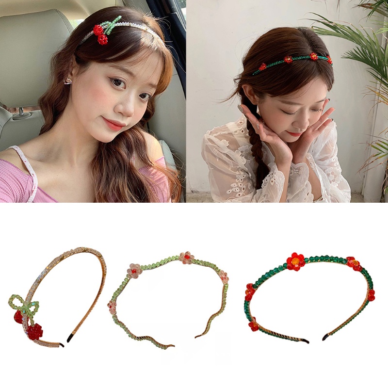 Cài Tóc Hình Hoa Và Quả Cherry Đính Đá Pha Lê Thanh Lịch Thời Trang