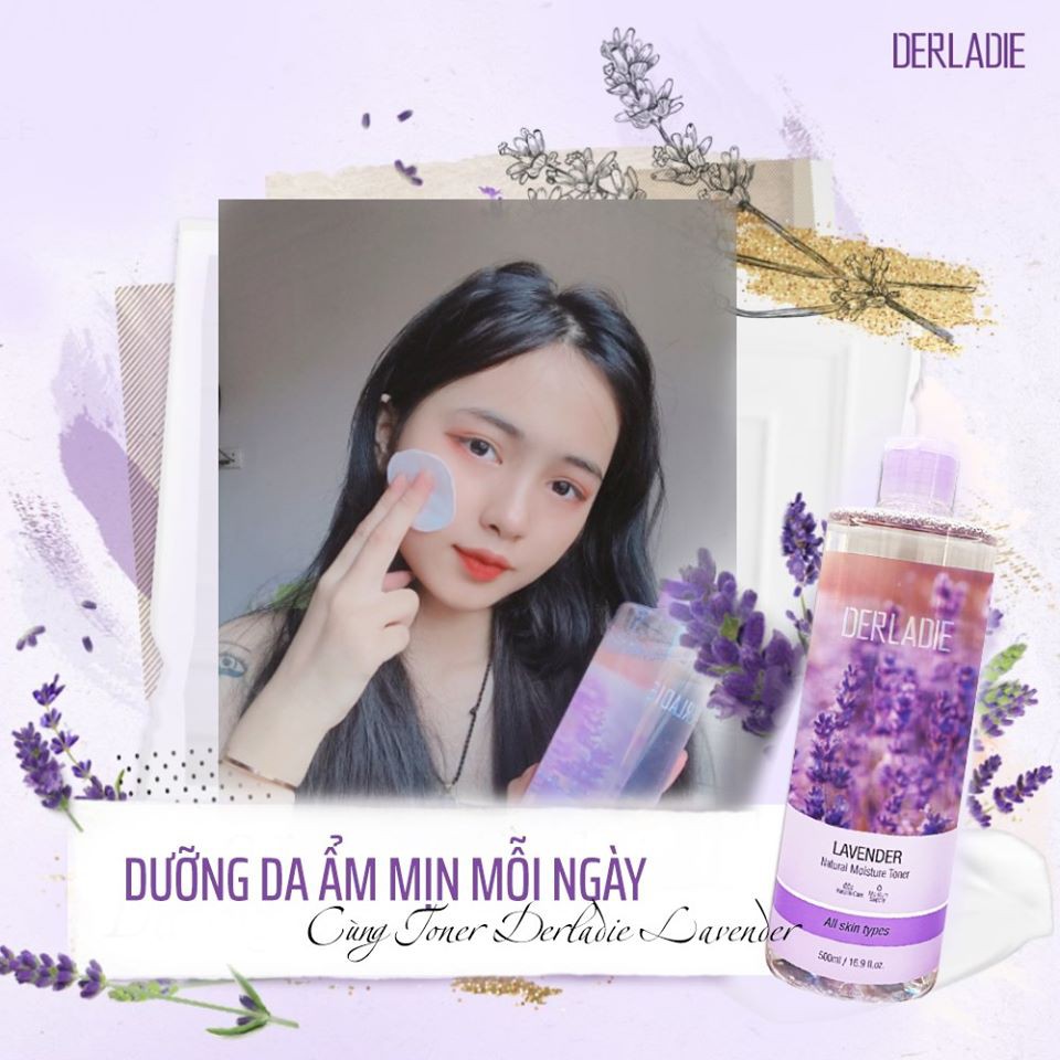 Nước Hoa Hồng Giảm Mụn, Kiềm Dầu Toner Derladie Lavender Natural Moisture 500ml | BigBuy360 - bigbuy360.vn