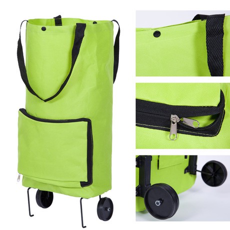 Xe Kéo Đi Chợ Dạng Túi Có Bánh Xe Tiện Lợi Mẫu Xếp Gọn Mới, Cam Kết Như Hình LY-010