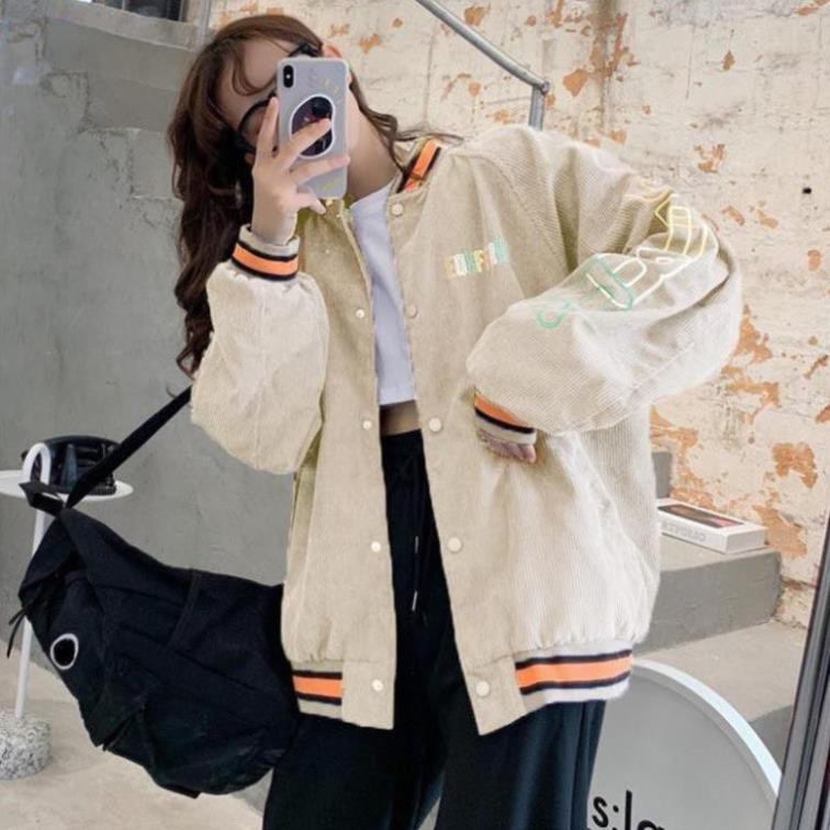 Áo Khoác Kaki Nam Nữ Unisex - Áo Jacket  Bomber Vải Nhung Siêu Hot - CUBI.STORE