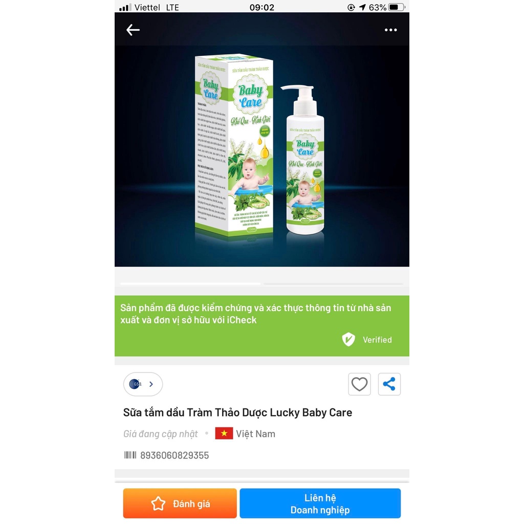 Sữa Tắm Dầu Tràm Thảo Dược Baby Care, Khổ Qua - Kinh Giới ( Hộp 150ml )