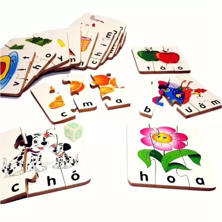 Ghép hình học chữ tiếng việt Winwintoys - Đồ chơi thông minh cho bé