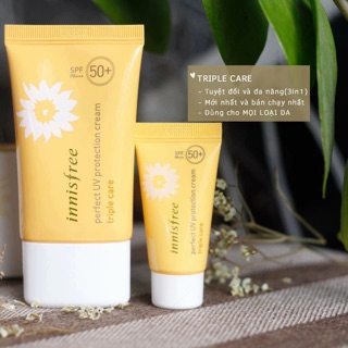 🌞 Kem chống nắng Innisfree Triple-Care SPF 50 mini