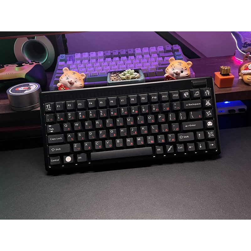 Keycap Black Samurai Nút Bàn Phím Cơ Màu Đen PBT Dye Sub Keycaps