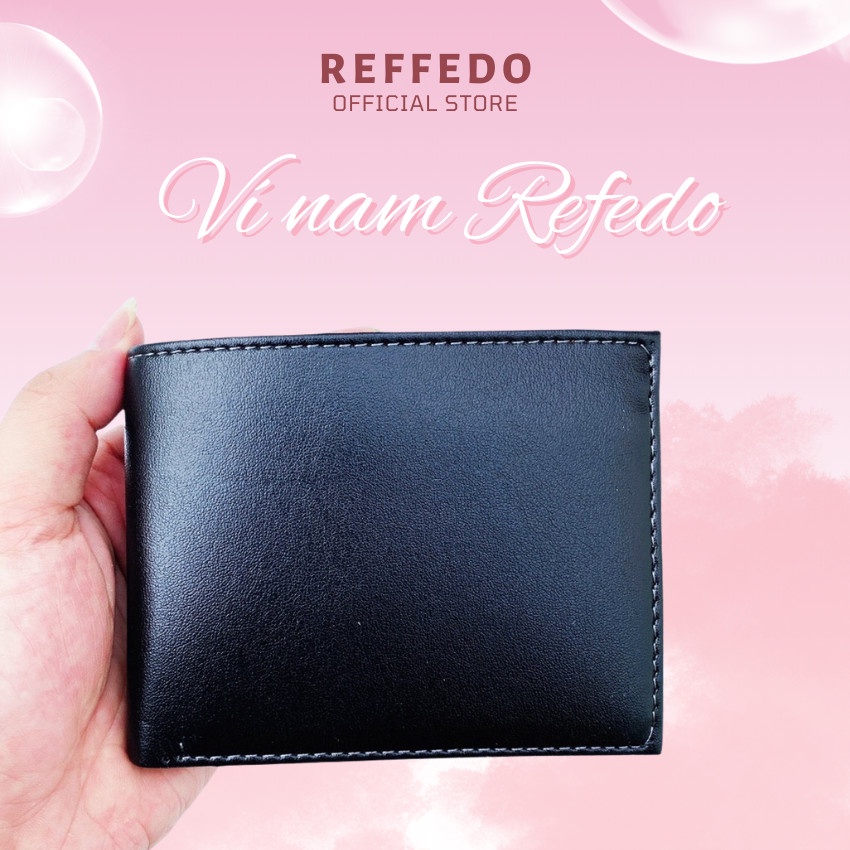 Ví nam thời trang Refedo by Gravita, bóp nam trơn nhiều ngăn chất liệu da màu đen và nâu