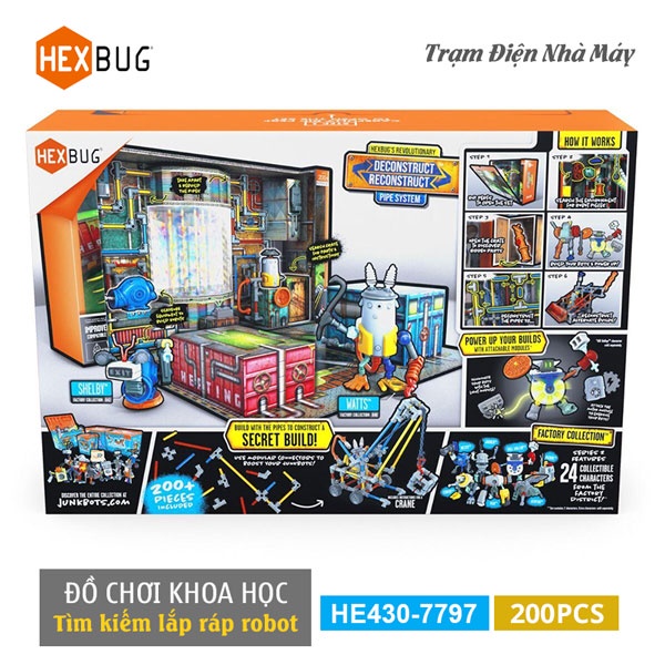 Đồ Chơi Lắp Ráp Junkbots Trạm Điện Nhà Máy - HEXBUG 430-7797