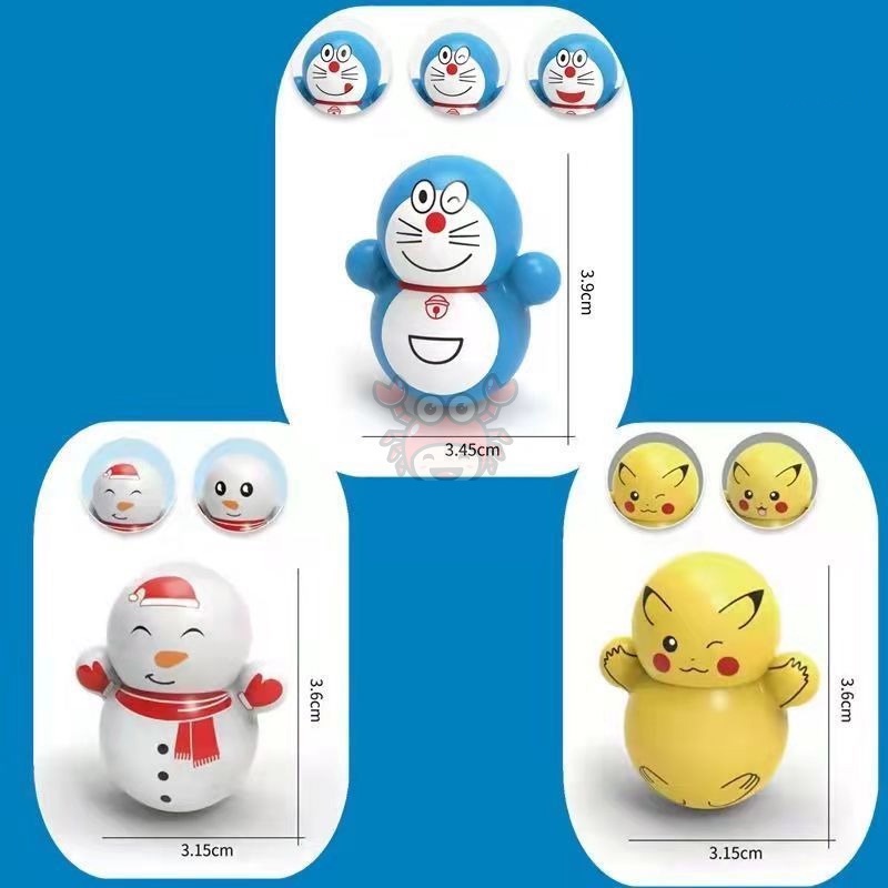 Lật đật squid game mini, đồ chơi lật đật mini doraemon cho bé cute dễ thương giá rẻ