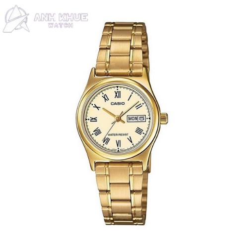 Đồng Hồ Nữ Casio LTP-V006G-9BUDF Chính Hãng - Dây Mạ Vàng
