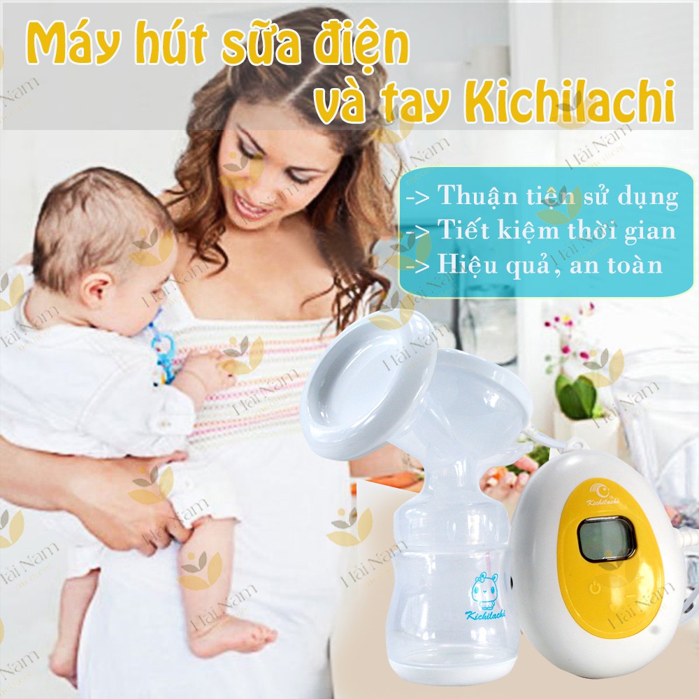 Máy hút sữa điện đơn Kichilachi Nhật Bản - Tặng 20 túi trữ sữa - Bảo hành 12 tháng chính hãng