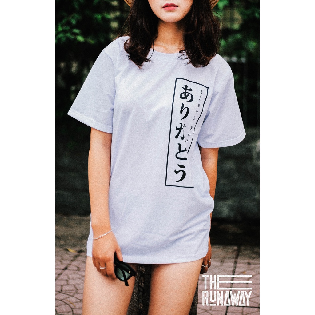 Áo phông JAT: Thank you -Japan Adult Tshirt cotton 100 % cho Nam / Nữ by The Runaway