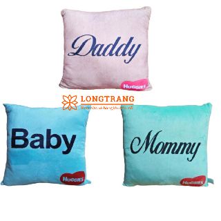 (Xả kho sốc)Gối tựa lưng thông điệp gia đình siêu mịn