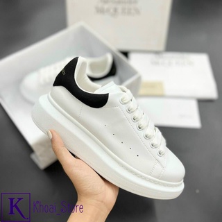 Giày MC Queen Unisex gót nhung đen dây lụa chất liệu da mền đi êm full bil + full box 11