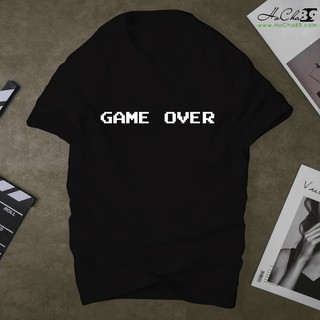 Áo Thun GAME OVER - Màu ĐEN - HoCha89 - Cotton 4C Cao Cấp Siêu mát (Không đúng cotton 4c tặng free áo - Có Hình Thật)
