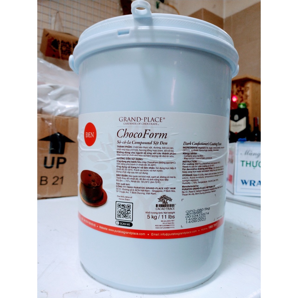 SoCoLa Sệt Đen Puratos Xô 5kg