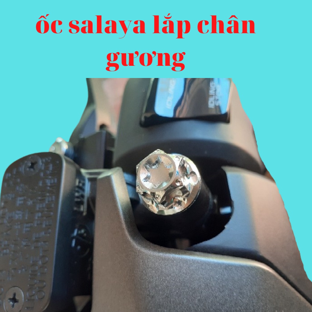 Ốc Chân Gương Salaya Thuận Nghịch 10li chất liệt inox 304 không gỉ sét sáng bóng