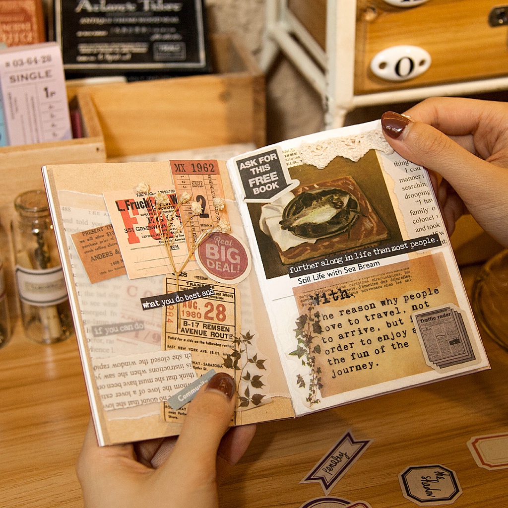Bộ 6 Tờ Sticker Dùng Trang Trí Cho Album Ảnh DIY Tiện Dụng