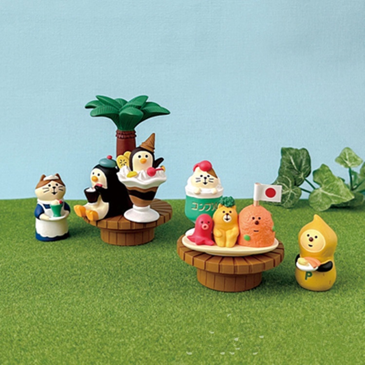 Decole Nhỏ Nhắn Mọi Thứ✿Mô Hình Chú Mèo Chơi Súng Mini D22-25 Phong Cách Nhật Bản Bằng Nhựa Resin Trang Trí Sân Vườn / Sinh Nhật