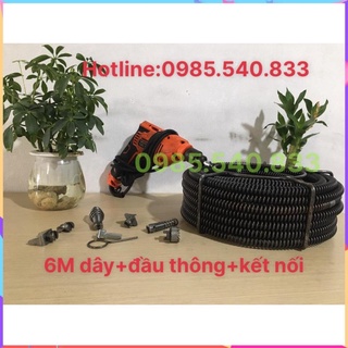 Dây thông tắc dùng cho máy khoan dài 6M