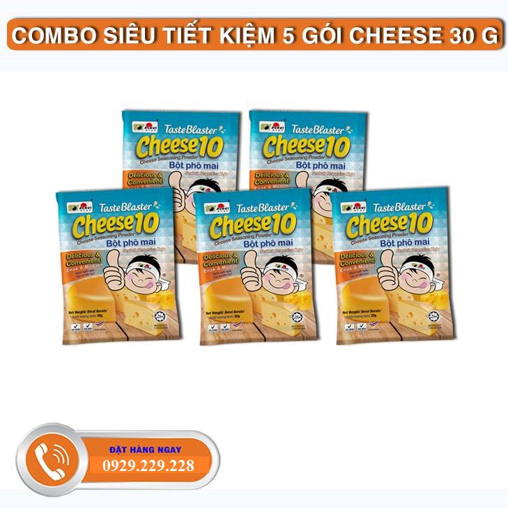 [Mã SKAMLTSM9 giảm 10% đơn 99K] Set 3 gói bột phomai Malaysia gói nhỏ 30g