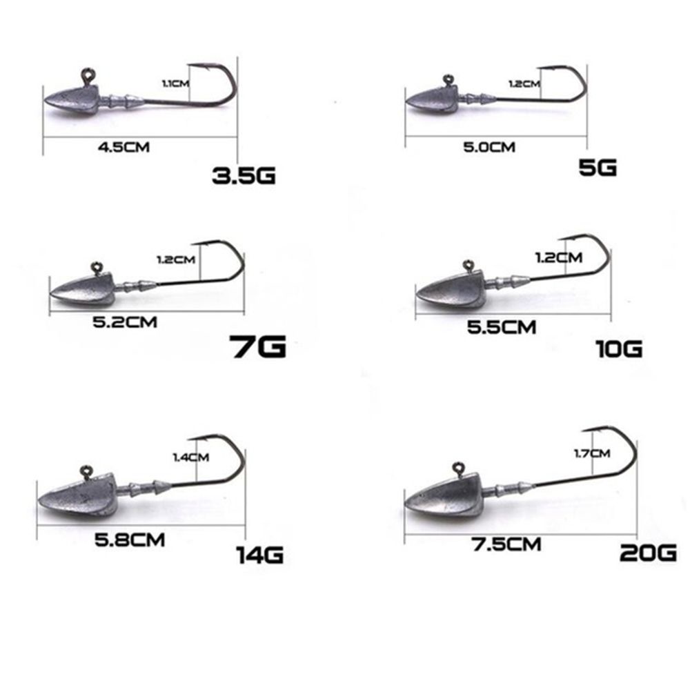 Set 5 mồi câu cá mềm kèm móc câu tiện dụng