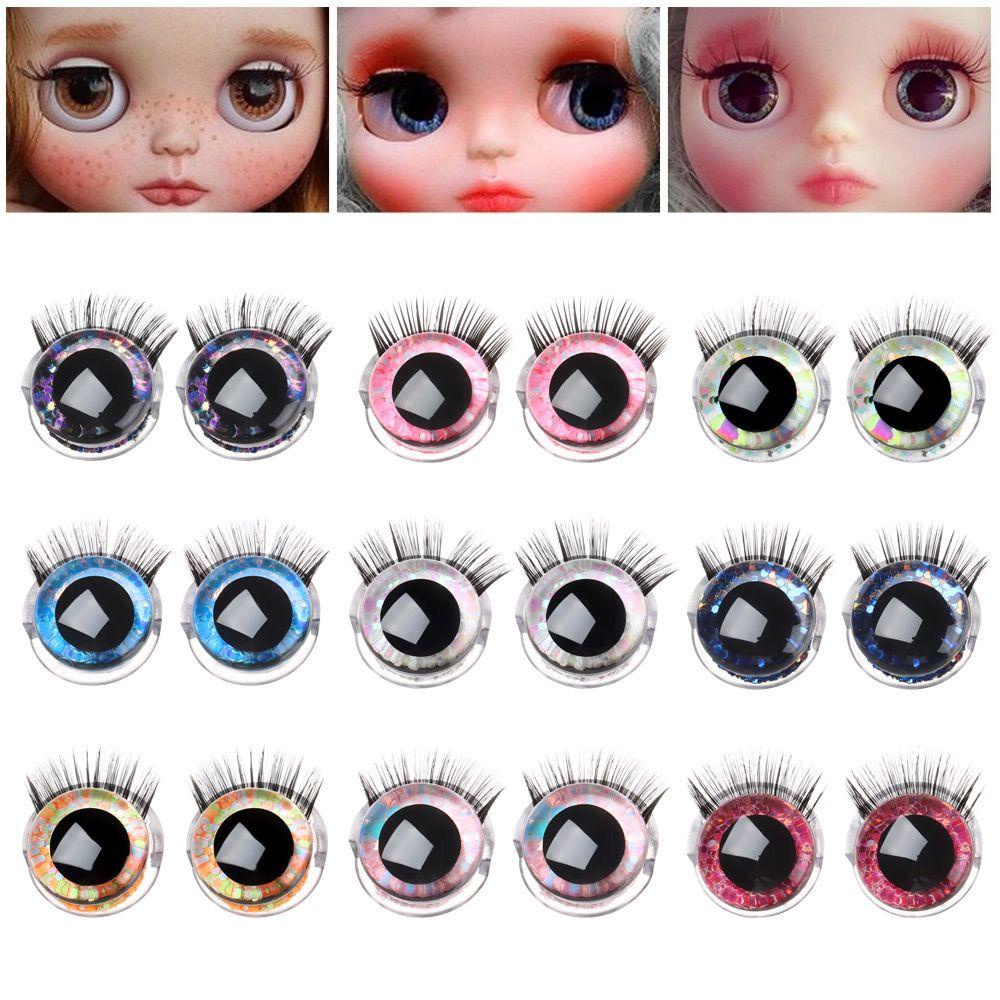 RAINBOW Mắt Đồ Chơi + Lông Mi Giả Cho Búp Bê
