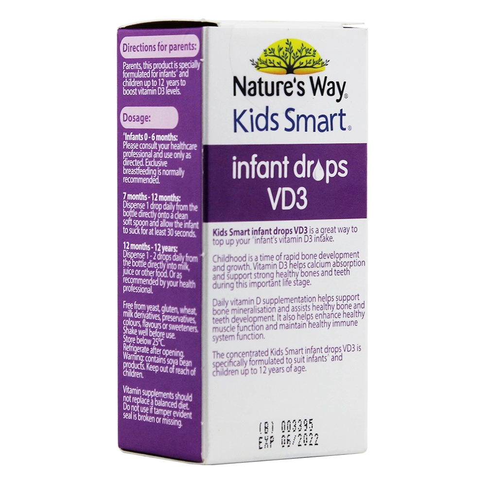 Siro Uống Nature's Way Kids Smart Infant Drops VD3 Bổ Sung Vitamin D Cho Bé 10ml