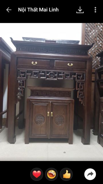 BÀN THỜ GỖ SỒI 107*61*127