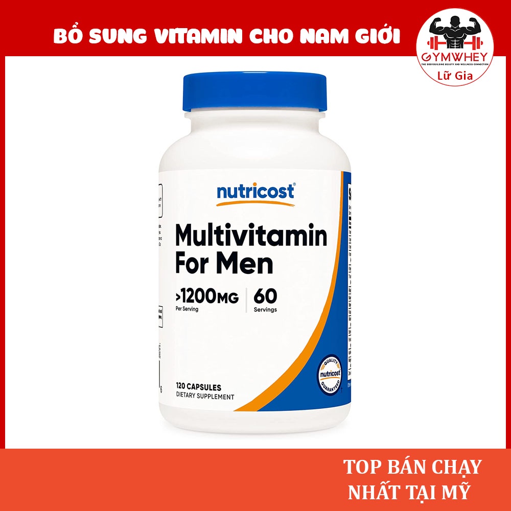 Nutricost Multivitamin For Men Viên Uống Bổ Sung Vitamin Và Khoáng Chất Dành Cho Nam Giới (120 Viên)