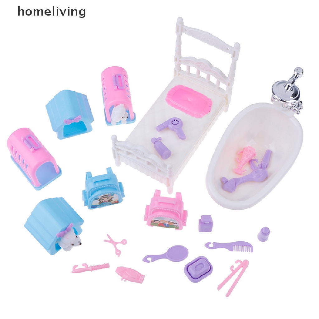 Bộ Đồ Nội Thất Bằng Nhựa Tỉ Lệ 1 / 6 Trang Trí Nhà Búp Bê diy