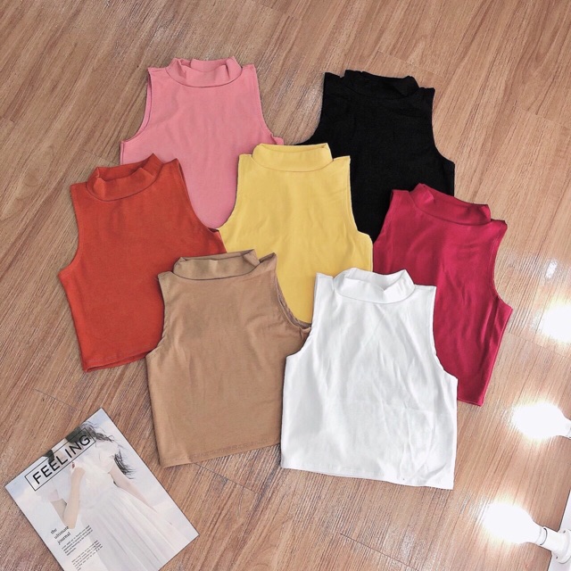 Áo Croptop Cổ Lọ Basic - Chất Vải Cao Cấp A50
