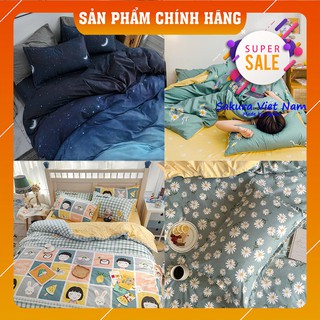 [FREE SHIP-HÀNG HÀN QUỐC] Chăn Ga Cotton Poly Nhập Khẩu Hàn Quốc - BST Drap Giường Cao Cấp Tông Xanh Hiếm Có