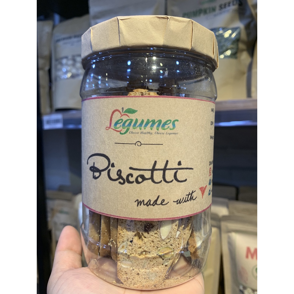 Bánh biscotti nguyên cám không đường dành cho người ăn kiêng, giảm cân, tiểu đường, healthy whole wheat biscotti