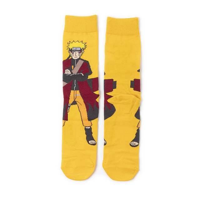 Tất Vớ Cotton Cổ Cao In Họa Tiết Hoạt Hình Naruto Vui Nhộn Cho Nam