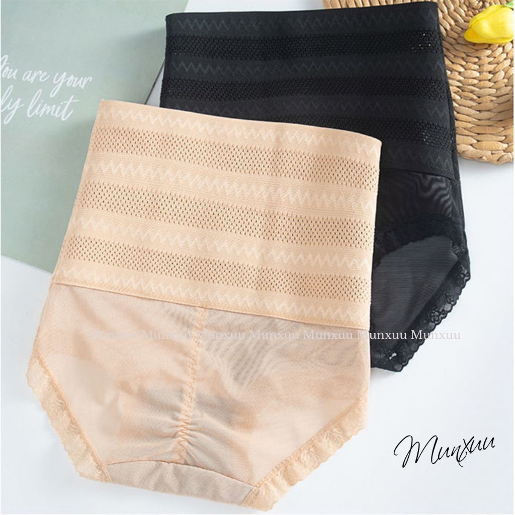 Quần lót nữ cạp cao gen bụng cao cấp MUNXUU vải thun co dãn ôm bụng nâng mông tôn dáng - GB17
