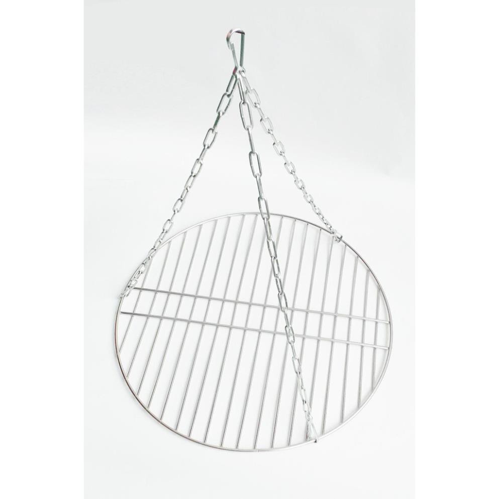 Giá Sốc -Hàng Gia Dụng- Vỉ nướng treo tròn inox 304 dành cho tiệc ngoài trời, dã ngoại, du lịch - 30 cm