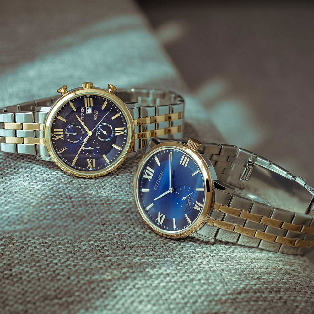Đồng Hồ Nam Citizen Dây Thép Không Gỉ BE9176-76L - Mặt Xanh
