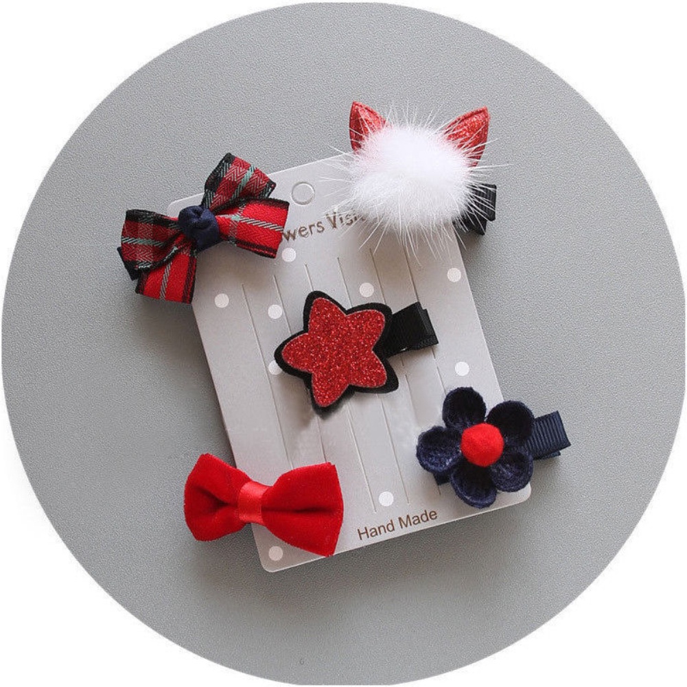 Set 5 kẹp tóc mini dễ thương xinh xắn cho bé gái